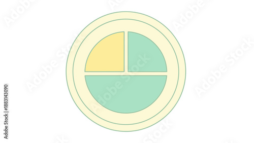 Nutrition Diagram: Portion Control Visualisation Representing Balanced Dietary Choices