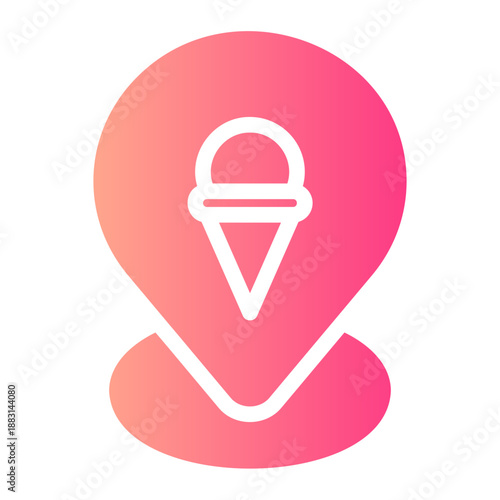 ice cream gradient icon