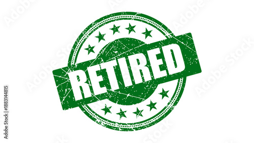 Retired stamp with grunge texture