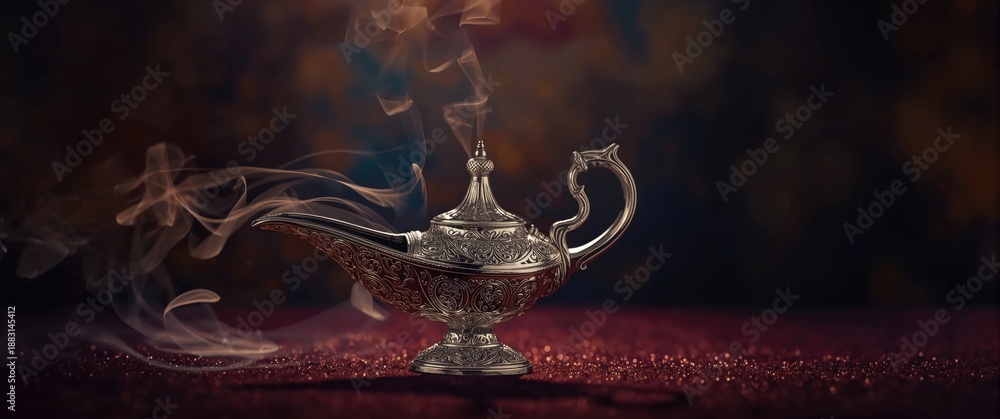 Fototapeta premium Close-up shot of the alladin magical lamp