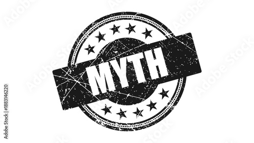 Myth stamp with grunge texture