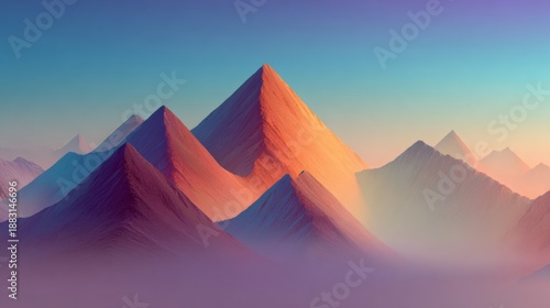 mountain landscape with hiking trail. beautiful view for wallpaper concept