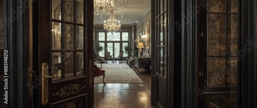 Lovely residence with an antique entrance and stylish interior design