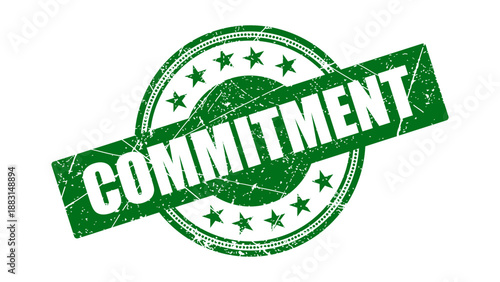 Commitment stamp with grunge texture