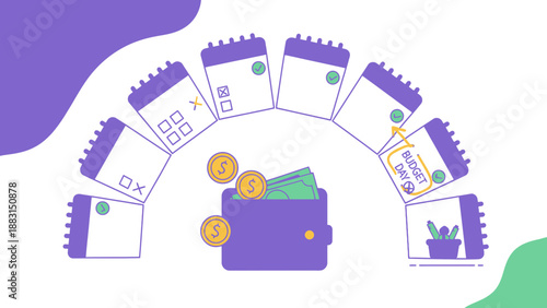 Planning And Tracking Your Finances: Budget Calendar, Money, And Financial Organization