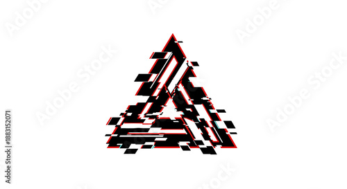Triangle Glitch Art Design.