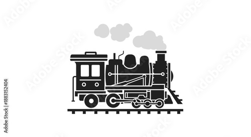 Vintage Steam Locomotive Train Engine 1.