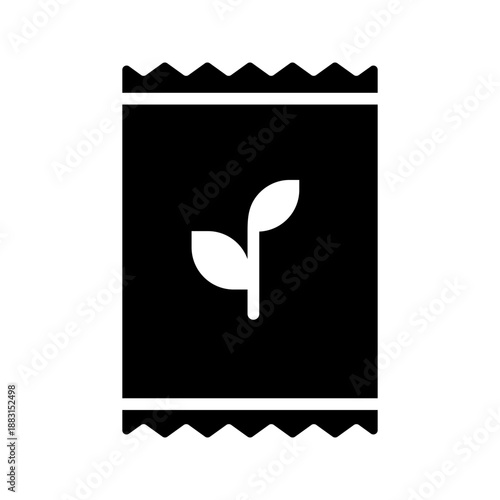 Gardening seeds packet envelope organic solid glyph icon