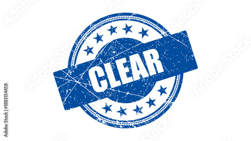 Clear stamp with grunge texture