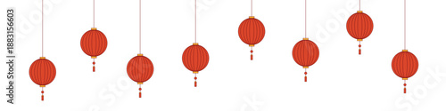 Hanging red lantern decorations for lunar new year celebrations festival invitations seasonal promotions party announcements event decor and social media posts