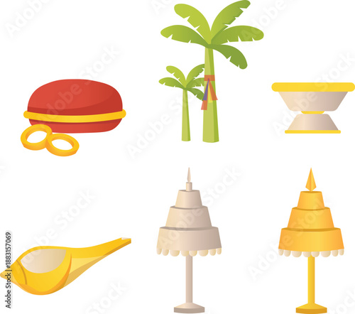 Vector illustration Thai element Day set