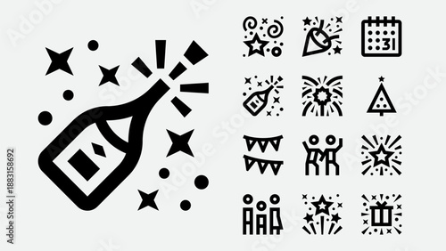 New York city landmarks and travel icons set