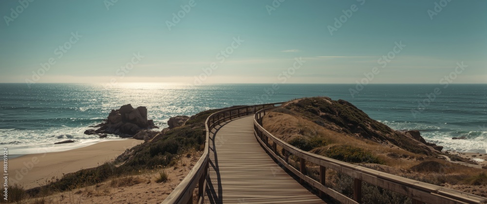 Obraz premium Beachfront walkway