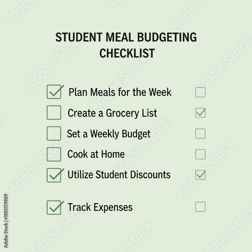 Smart Student Meal Planning and Budgeting Checklist For Economical Weekly Eating Habits