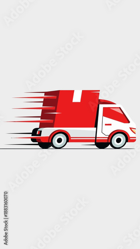 Speedy Parcel Delivery Truck Delivering Packages Quickly and Efficiently to Customer Locations