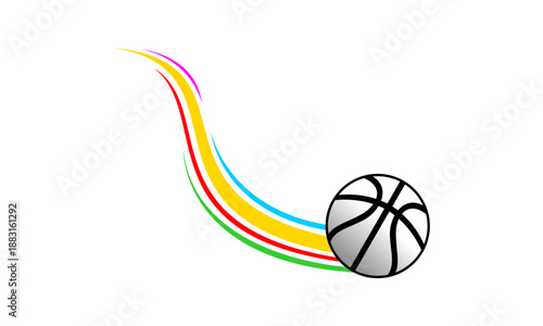 Nice basketball shot illustration design vector
