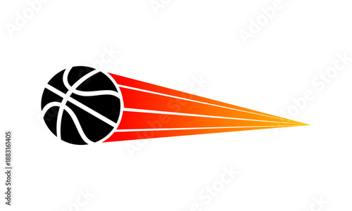 Basketball shot illustration design vector