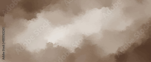 Abstract Brown Beige Watercolor Ombre Background Vector Graphic Earth Tone Wash Texture Art Paint Brush Blending Design