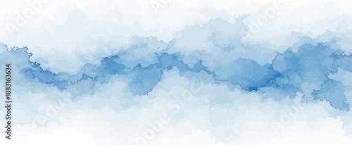 Blue watercolor stain background abstract vector gradient texture wash