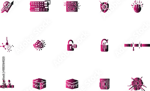 Molecular structure and DNA sequencing breakthrough vector illustration flat design