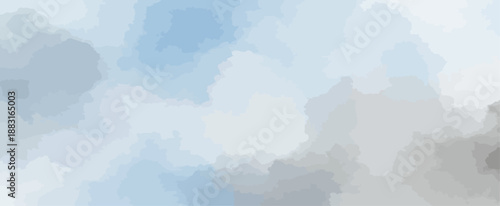 Abstract watercolor sky background in soft blue and grey tones digital vector texture
