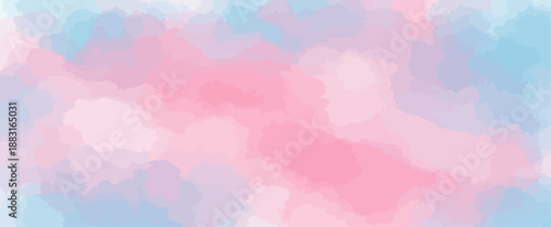 Pastel Pink and Blue Watercolor Background Abstract Texture Vector Illustration