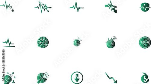 Business growth and success concept with rising stock chart and target vector illustration