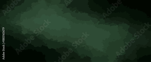 Dark Green Abstract Vector Background with Organic Contour Layers and Deep Forest Colors