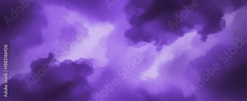 Abstract purple watercolor background texture dramatic cloudscape illustration vector