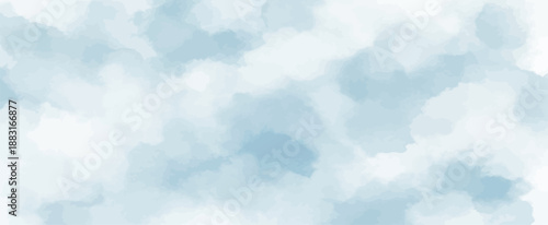 Abstract light blue and white watercolor background texture Sky inspired vector graphic resource