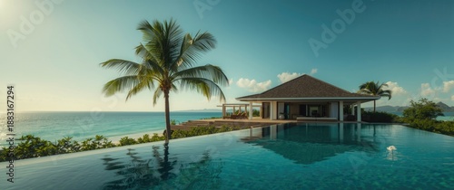 High-end rental property featuring a palm tree