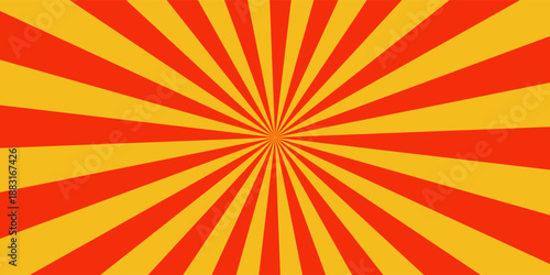 Autumn color sun rays background. Abstract orange sun rays design wallpaper. Colorful swirling lines for templates. modern vector illustrator, website, textures,