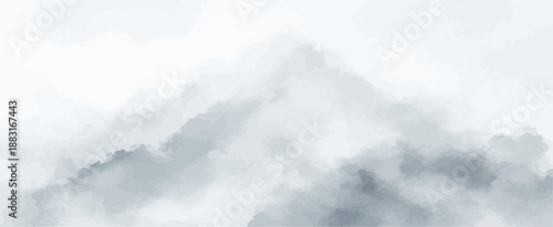 Abstract watercolor landscape background with misty grey and white gradient texture
