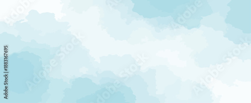 Light Blue Watercolor Vector Background with Soft Sky Hues and Abstract Gradient Texture