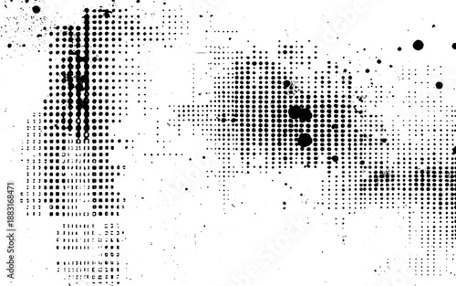 Creative Grunge Halftone Pattern Design. Abstract Distress Halftone Background