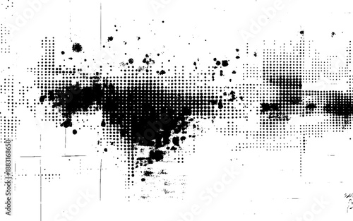 Modern Abstract Halftone Dots Texture. Abstract Distress Halftone Background
