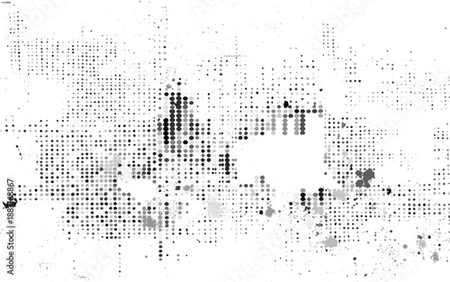 Retro Halftone Dots Grunge Design. Abstract Grunge Halftone Pattern Overlay