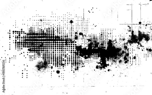 Vintage Grunge Halftone Pattern Texture. Vector Design.