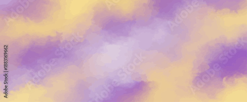 Dreamy pastel watercolor wash background with purple and beige gradient abstract texture