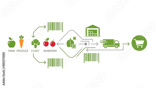Supply Chain Visualization: From Farm Harvest to Retail Delivery, The Food Distribution Process