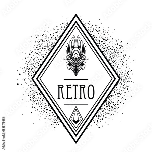 Black and white vector set of decorative Art Deco geometric elements. Elegant line art shapes inspired by 1920s design, perfect for frames, borders, posters, invitations, coloring books.