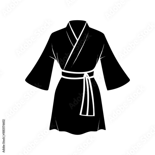A kimono dress icon bold outline vector illustration design