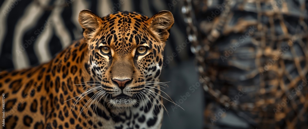 Fototapeta premium Background featuring flower and leopard design