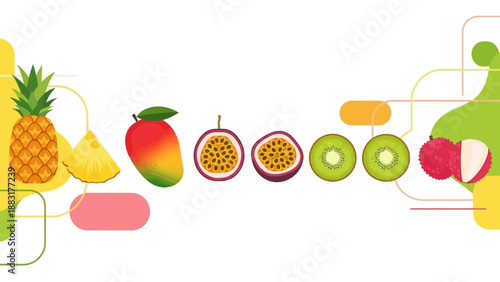 Vibrant And Fresh Fruit Display Perfect For Healthy Lifestyle And Nutrition