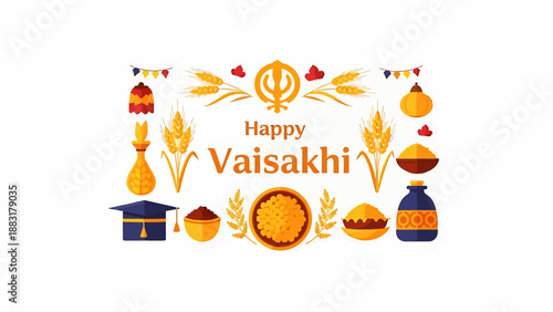 Celebrating the spirit of vasakhi with traditional symbols and wishes