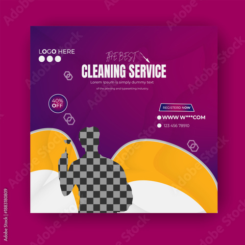 Social Media Spotless Spaces, Happy Faces Clean Service Post