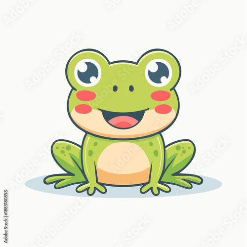 Grenouille mignonne – illustration joyeuse et enfantine