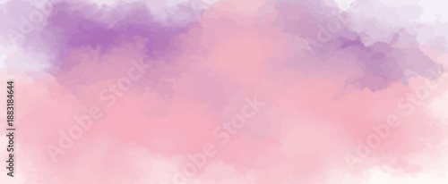 Abstract watercolor background texture in soft pastel pink and lavender purple gradient blend