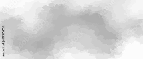 Grayscale abstract watercolor wash background with diffused gray and white layers vector illustration