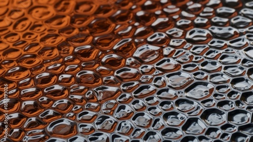 Abstract metallic textured background with gradient copper and gray colors. AI generated.
